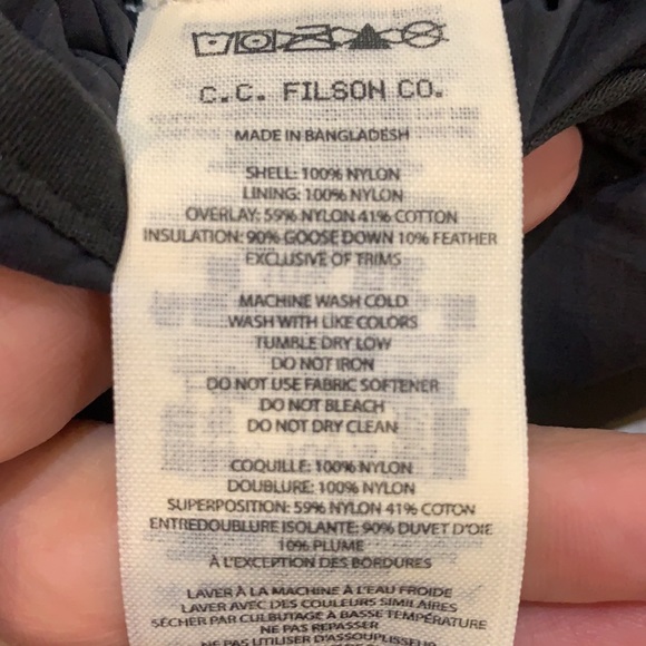 C.C. Filson Women’s Featherweight Down Vest, NEW FadeBLack, Outerwear - Picture 6 of 6